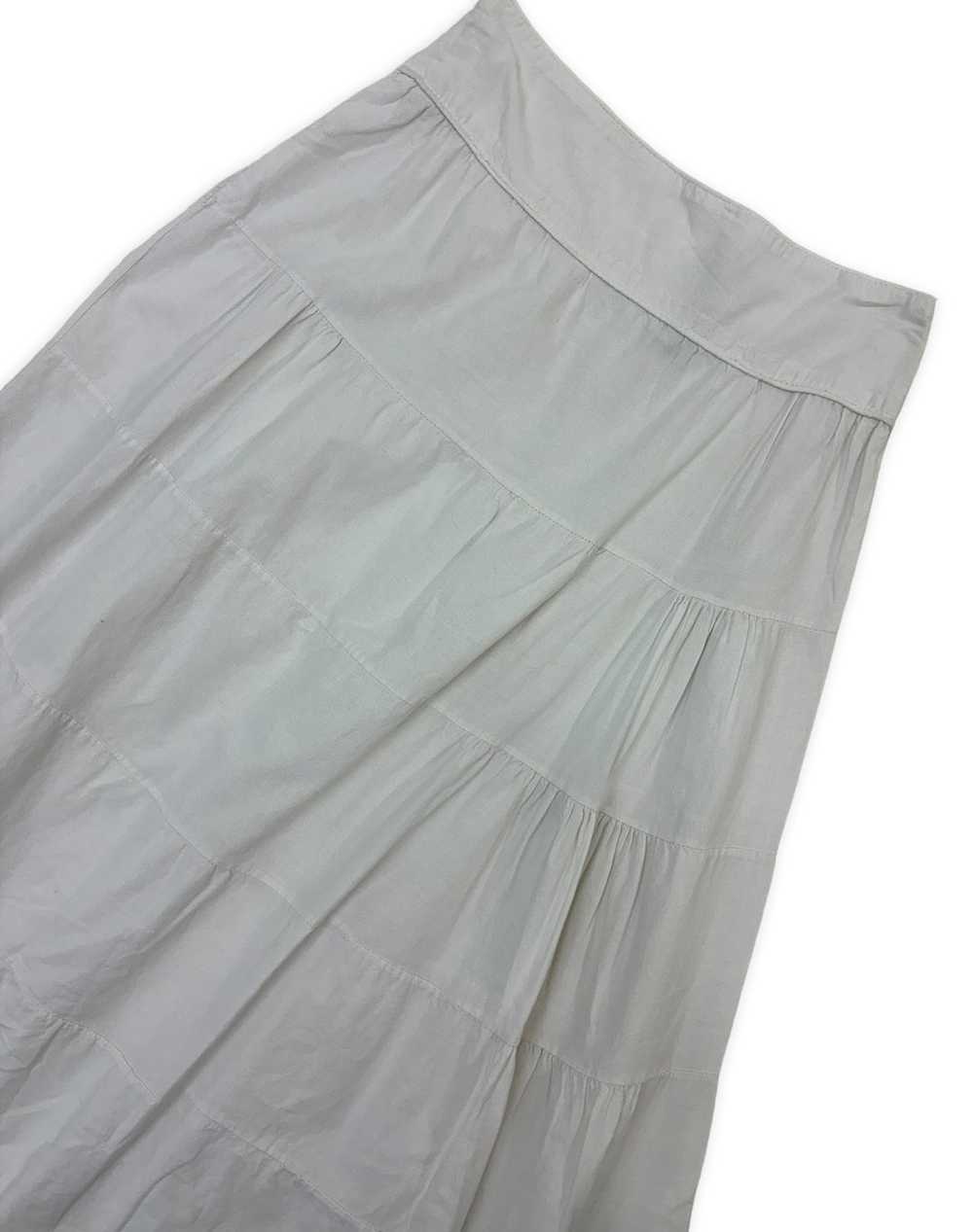 WHITE TIERED MAXI SKIRT (W30) - image 3