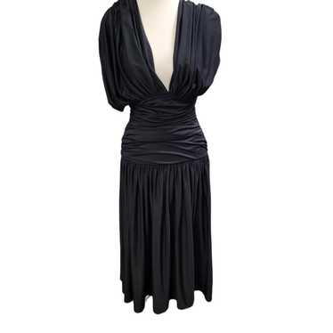 Vintage Black ruched cocktail party dress