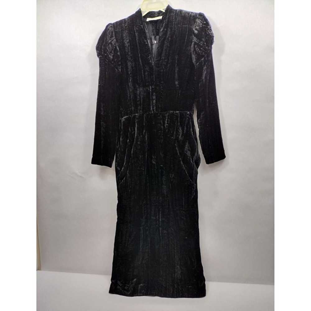 Nicole Miller Vintage Women's Dress Black Velour … - image 12
