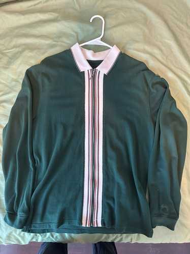 Stussy Stussy Forest Green Zip Up Polo - image 1