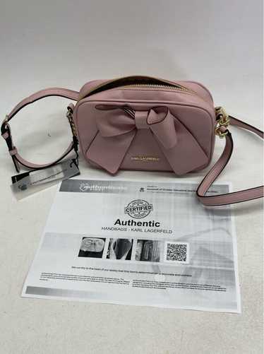 Authentic Karl Lagerfeld Pink Bow Crossbody Purse 