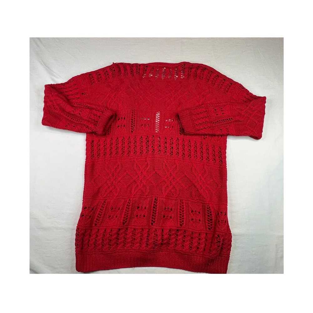 Vintage Izod Sweater Womens Small Red Cardigan Y2… - image 12