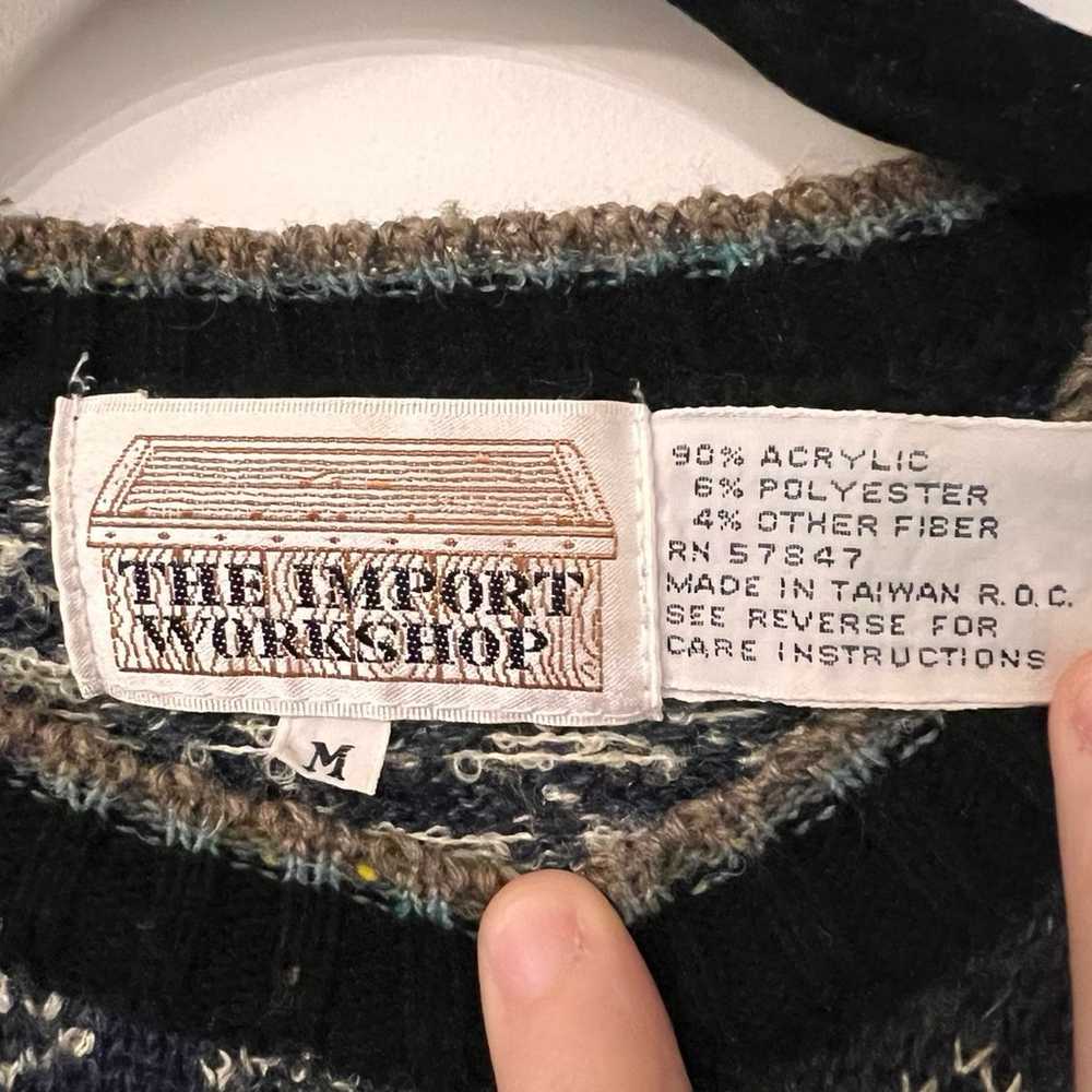 VTG Import Workshop Patterned Sweater, Womens M - image 2