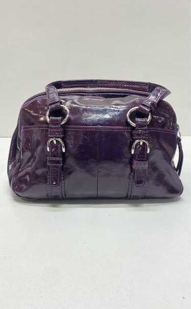 Coach Patent Leather Glossy Shoulder Bag Purple