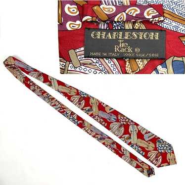 Charleston Tie Rack Italian Silk Novelty Necktie V