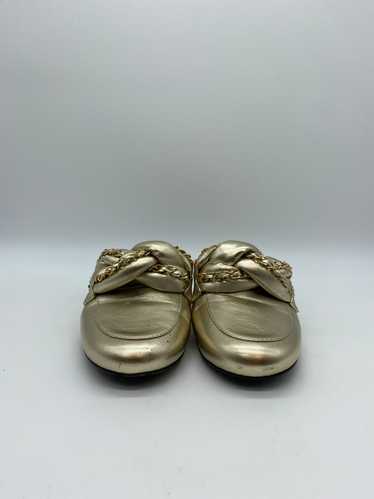 Chanel Gold Slip-On Flat Women 6.5