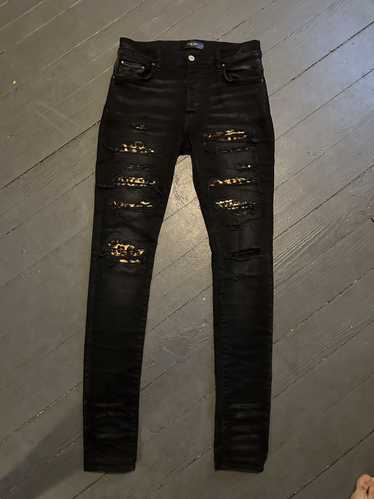 Amiri Amiri leopard print Thrasher Jeans