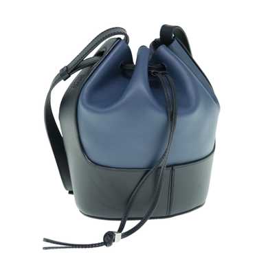 LOEWE Balloon Shoulder Bag Leather Black Navy Aut… - image 1