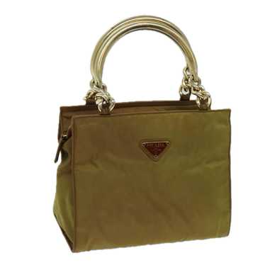 PRADA Chain Hand Bag Nylon Khaki Auth 70956 - image 1