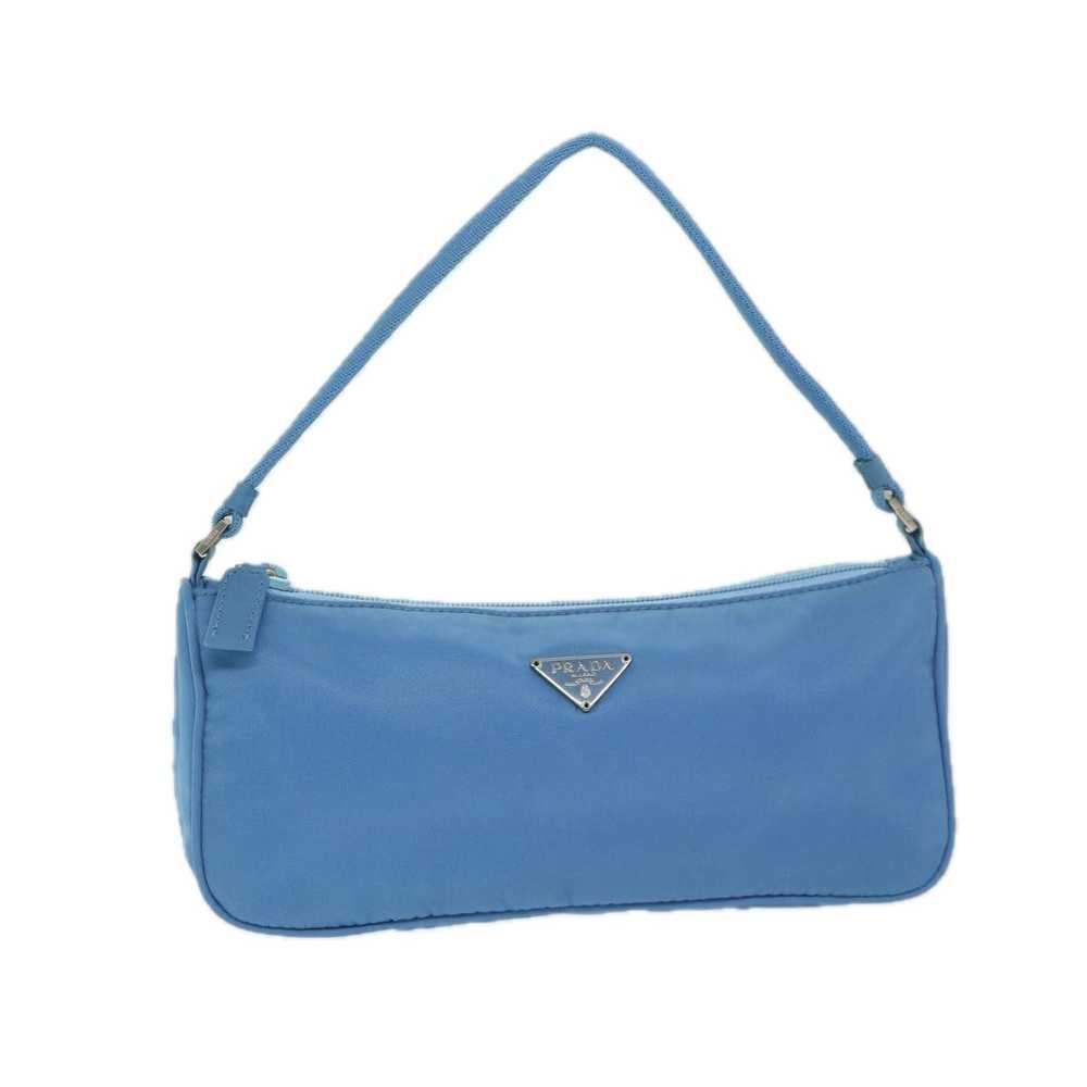 PRADA Accessory Pouch Nylon Light Blue Auth 69259 - image 1