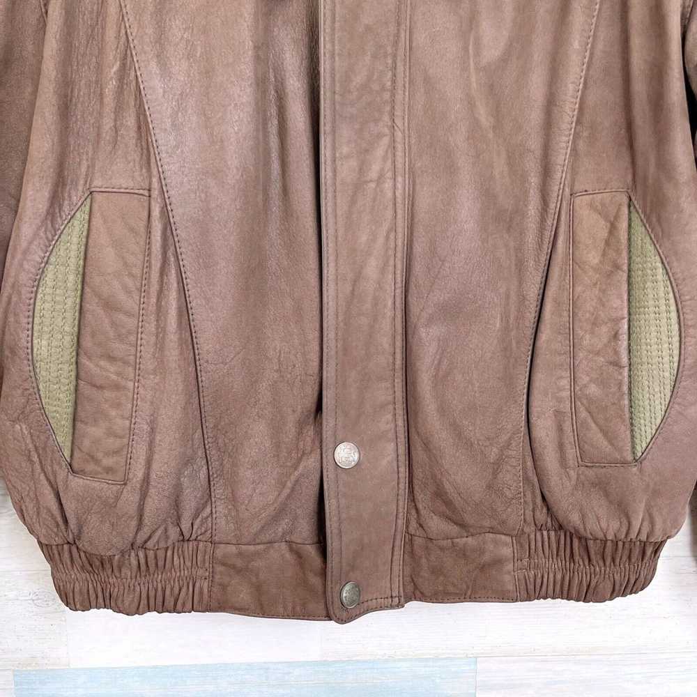 Members Only VTG Soft Genuine Leather Jacket Brow… - image 3