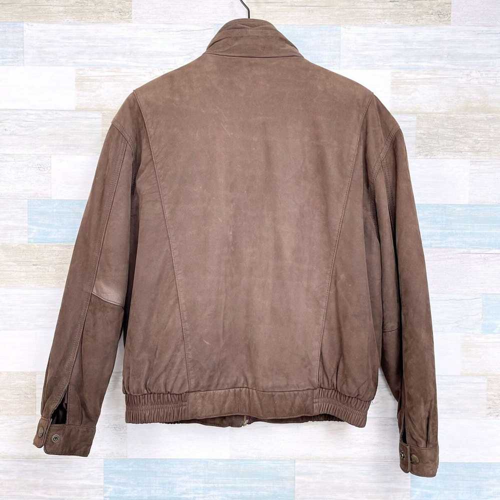 Members Only VTG Soft Genuine Leather Jacket Brow… - image 5