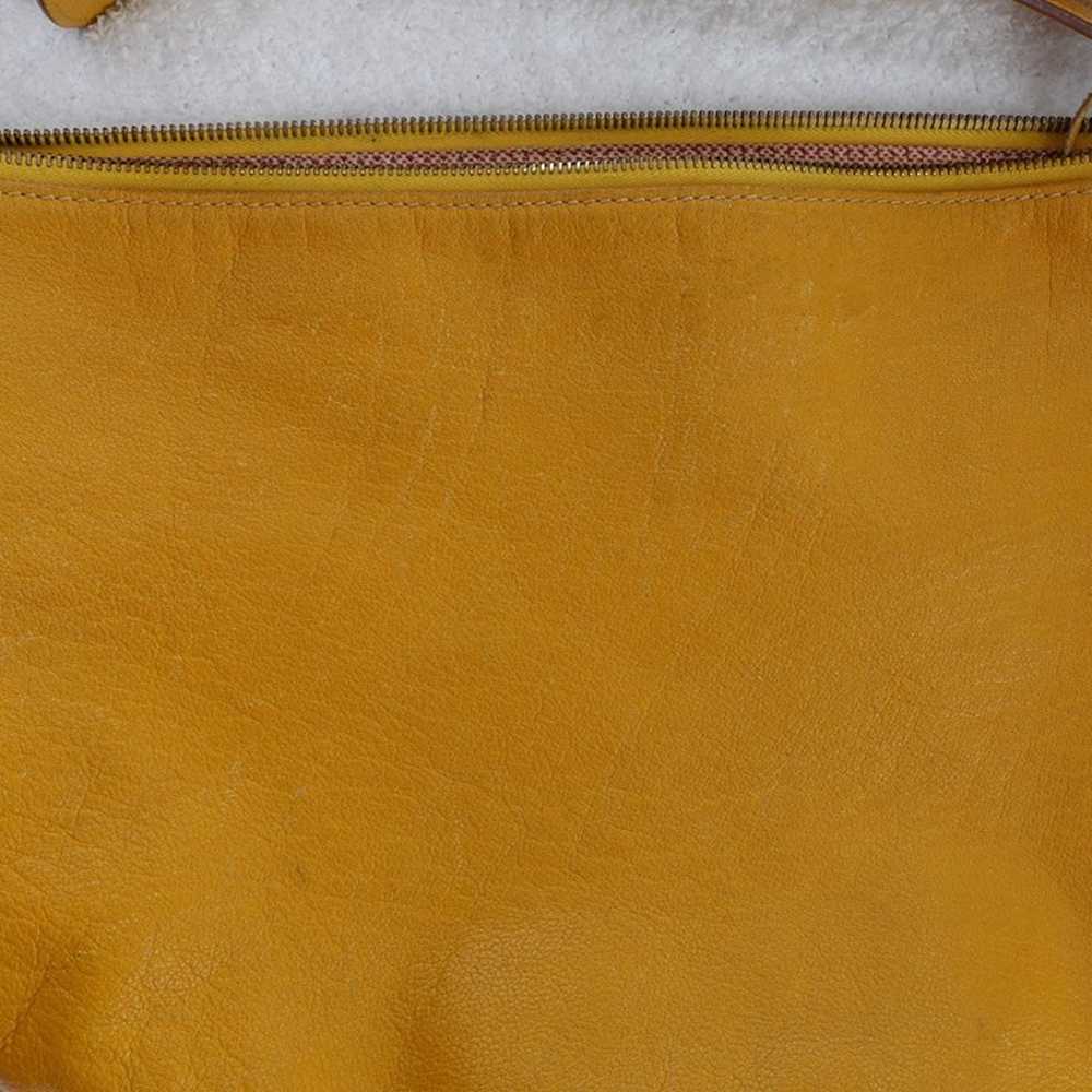 Dooney & Bourke Golden Yellow Leather Hobo Should… - image 10