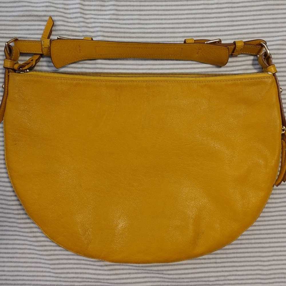Dooney & Bourke Golden Yellow Leather Hobo Should… - image 8