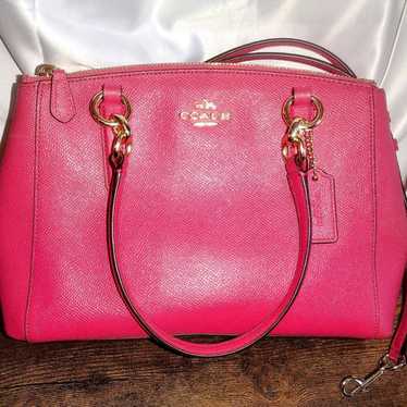 Coach Christie Carryall Bright Pink Purse