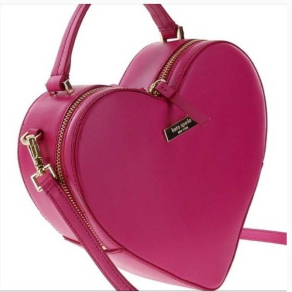 Rare Fuschia Pink Flirt Heart Purse Kate Spade Cr… - image 1