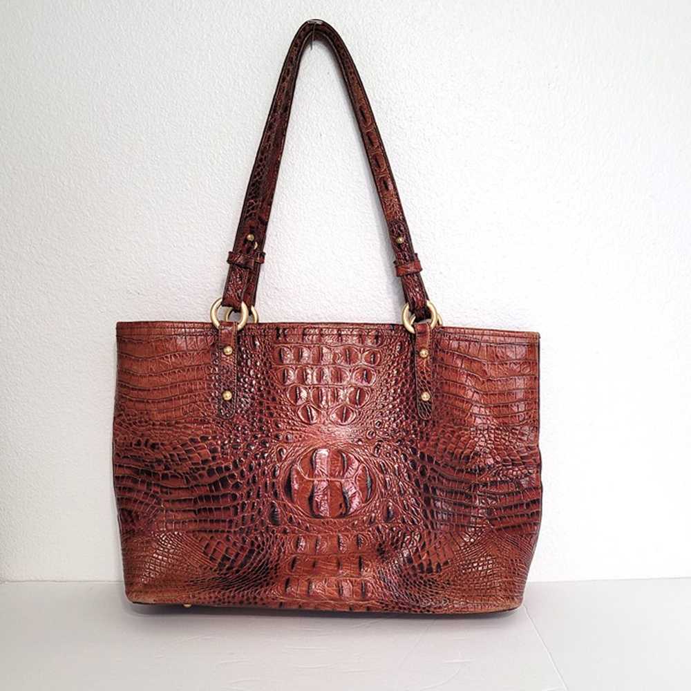 Brahmin Melbourne Asher Med. Leather Tote w/ Faux… - image 9