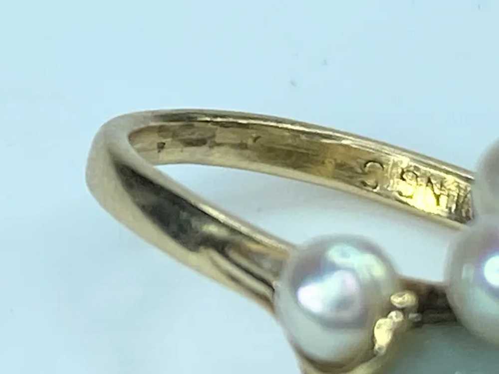 Ming of Hawaii 14K gold 10.8mm Twin Jadeite Cultu… - image 7