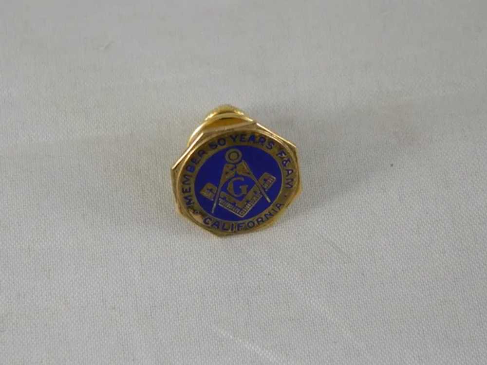Vintage Masons 50 Years Membership Lapel Pin / / … - image 6