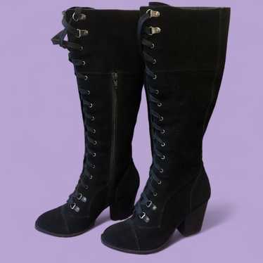 black knee high boots