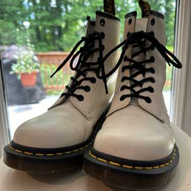 White leather Doc Martens
