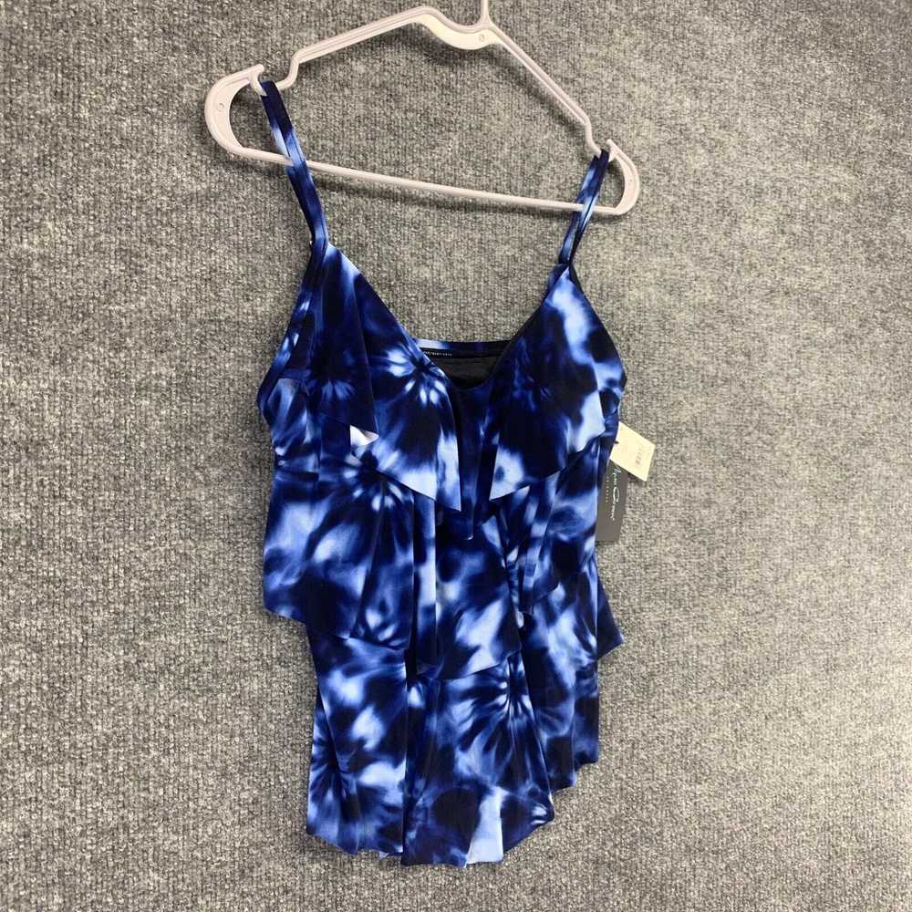 Vintage Aqua Green Swimsuit Womens Medium Blue Bl… - image 2