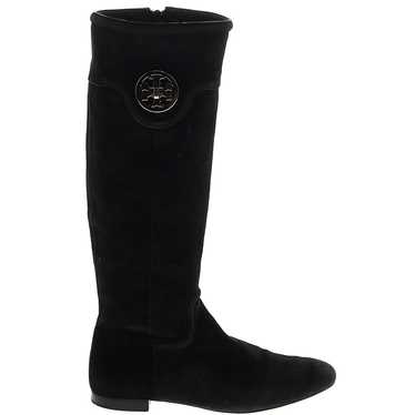 Tory Burch black suede boots