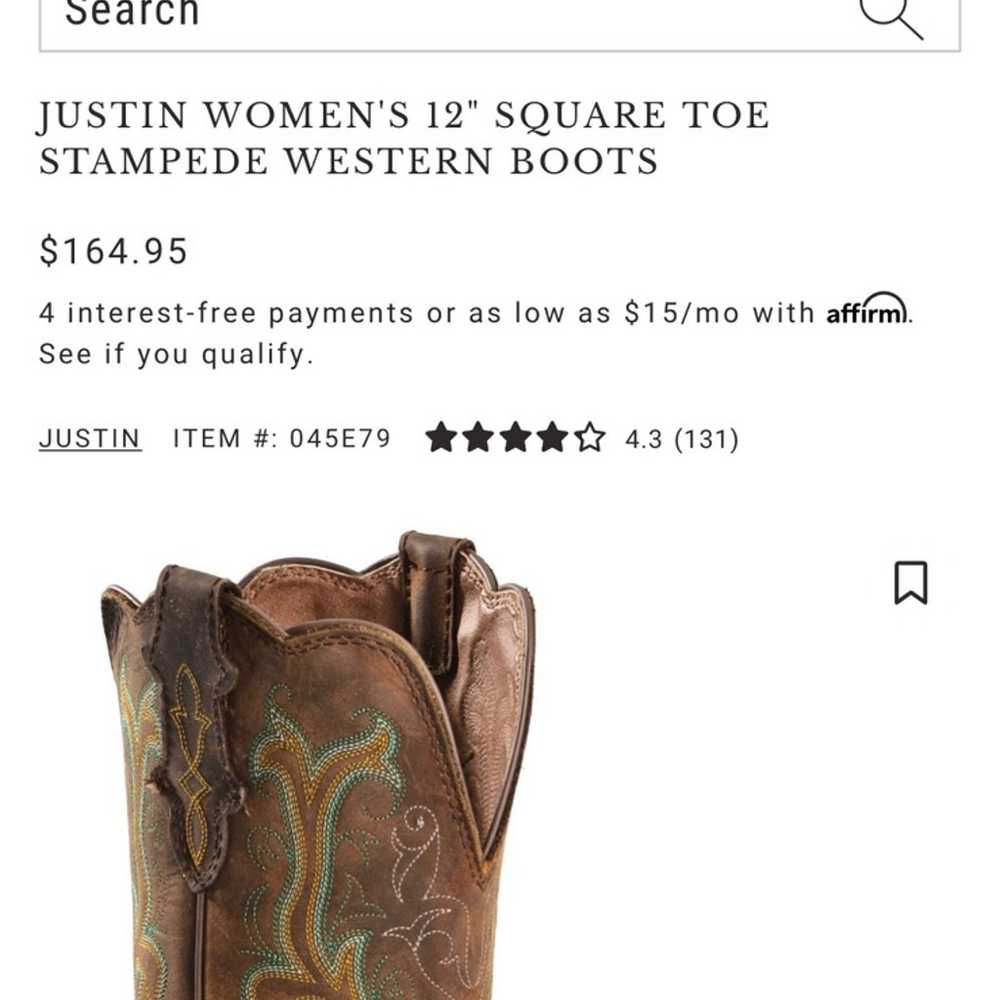 Justin Boots Austin Boots woman’s brown size 6 We… - image 6