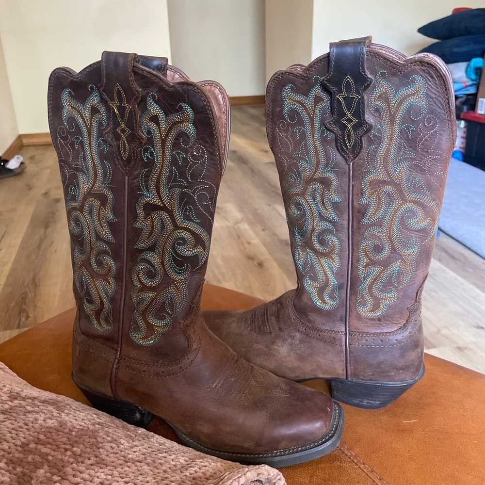 Justin Boots Austin Boots woman’s brown size 6 We… - image 7