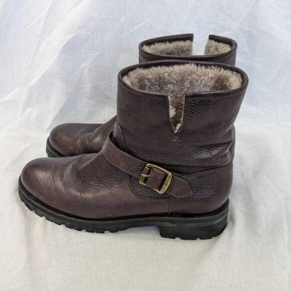 Frye Brown Veronica Shearling Bootie Size 9.5 Wom… - image 2