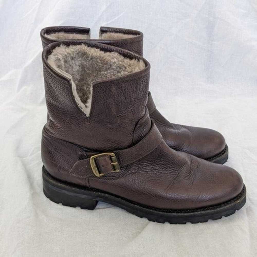Frye Brown Veronica Shearling Bootie Size 9.5 Wom… - image 5