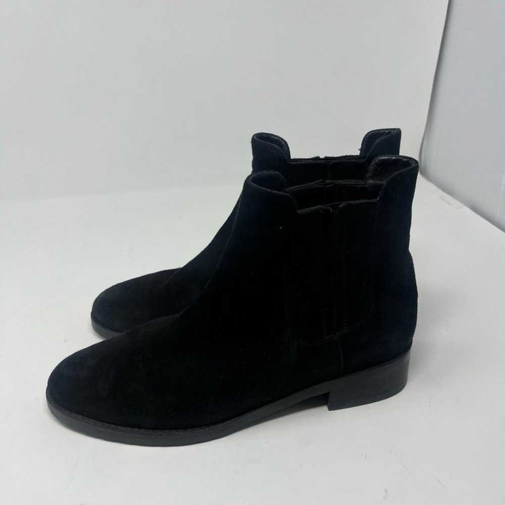 Stuart Weitzman Black Suede Chelsea Boots Size 9 - image 1