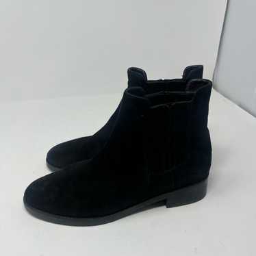 Stuart Weitzman Black Suede Chelsea Boots Size 9 - image 1