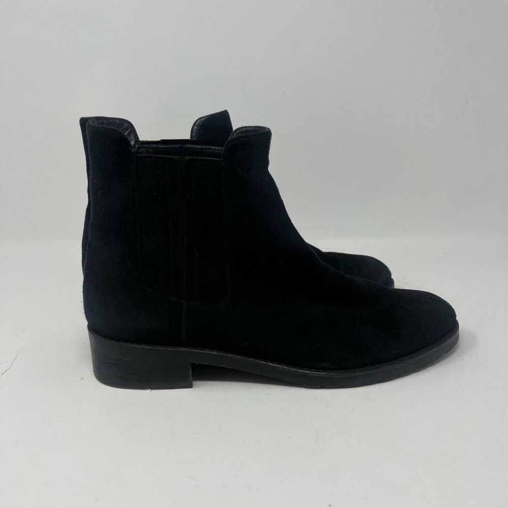 Stuart Weitzman Black Suede Chelsea Boots Size 9 - image 3