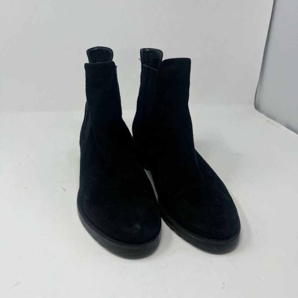 Stuart Weitzman Black Suede Chelsea Boots Size 9 - image 6