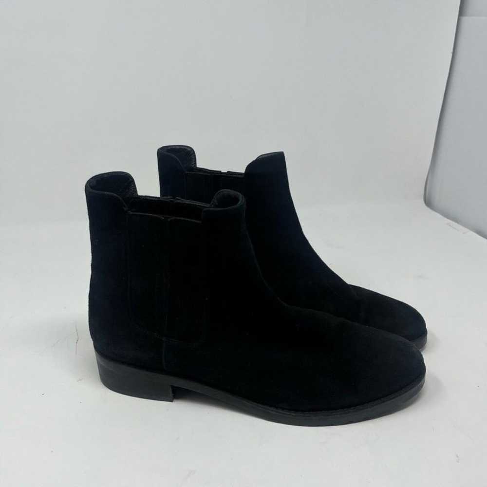 Stuart Weitzman Black Suede Chelsea Boots Size 9 - image 9