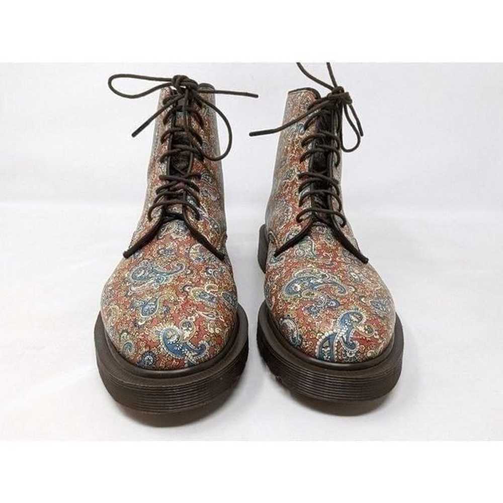 DR. MARTENS JEFFERY CHUKKA BOOTS RED BLUE PAISLEY… - image 2