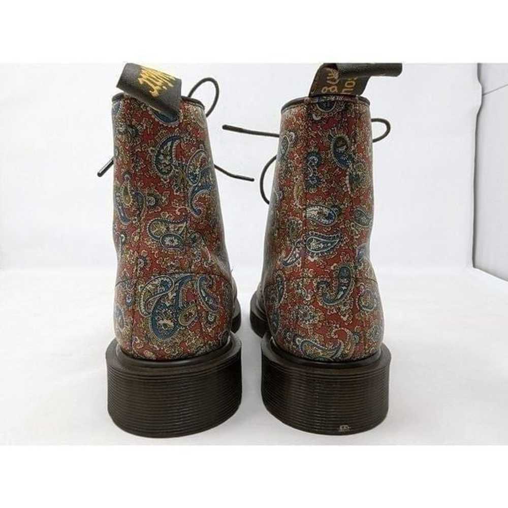 DR. MARTENS JEFFERY CHUKKA BOOTS RED BLUE PAISLEY… - image 4