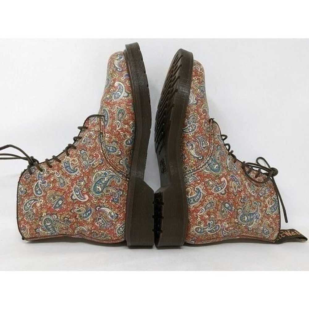 DR. MARTENS JEFFERY CHUKKA BOOTS RED BLUE PAISLEY… - image 6