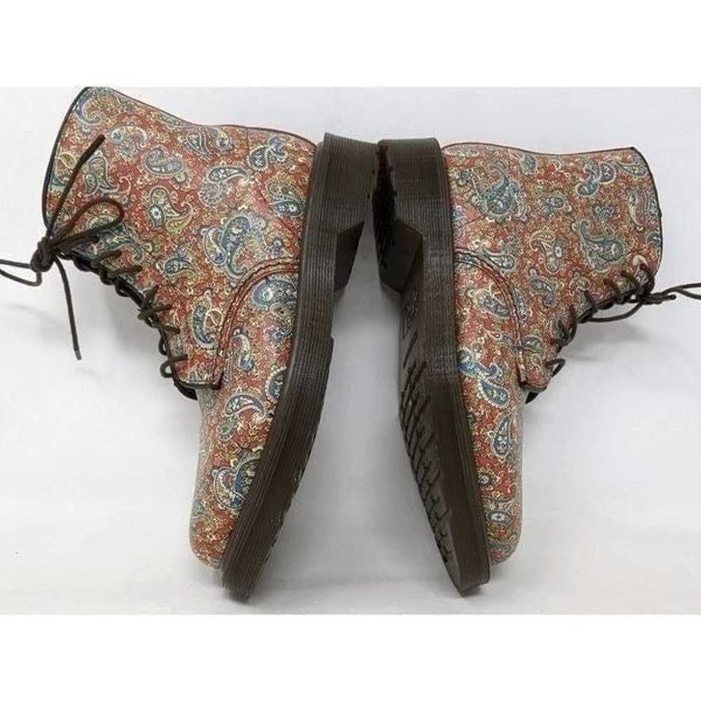 DR. MARTENS JEFFERY CHUKKA BOOTS RED BLUE PAISLEY… - image 7