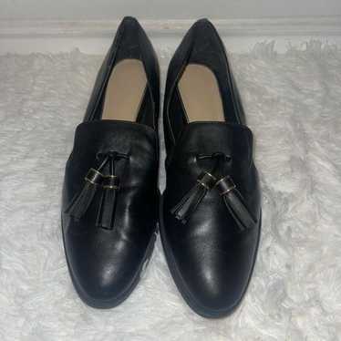Zara black tassel loafers