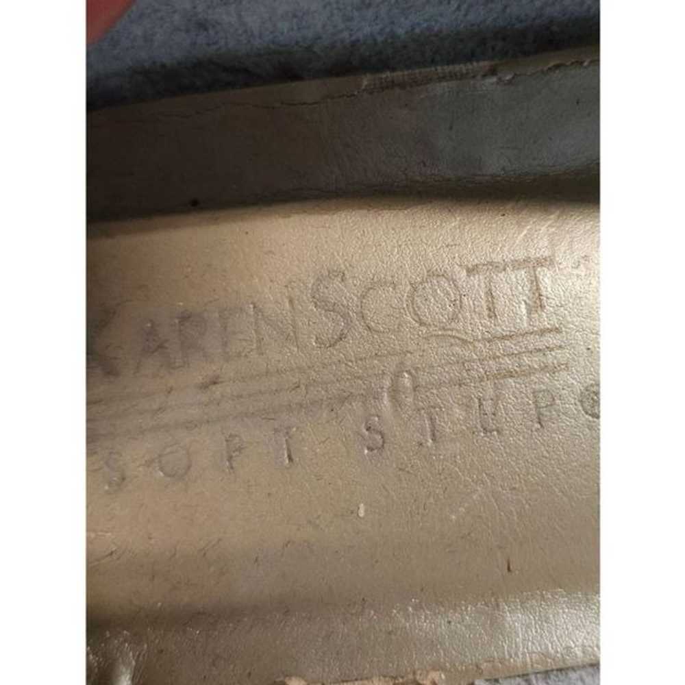 Karen Scott White Gold Studded Leather Flats 8.5 - image 8