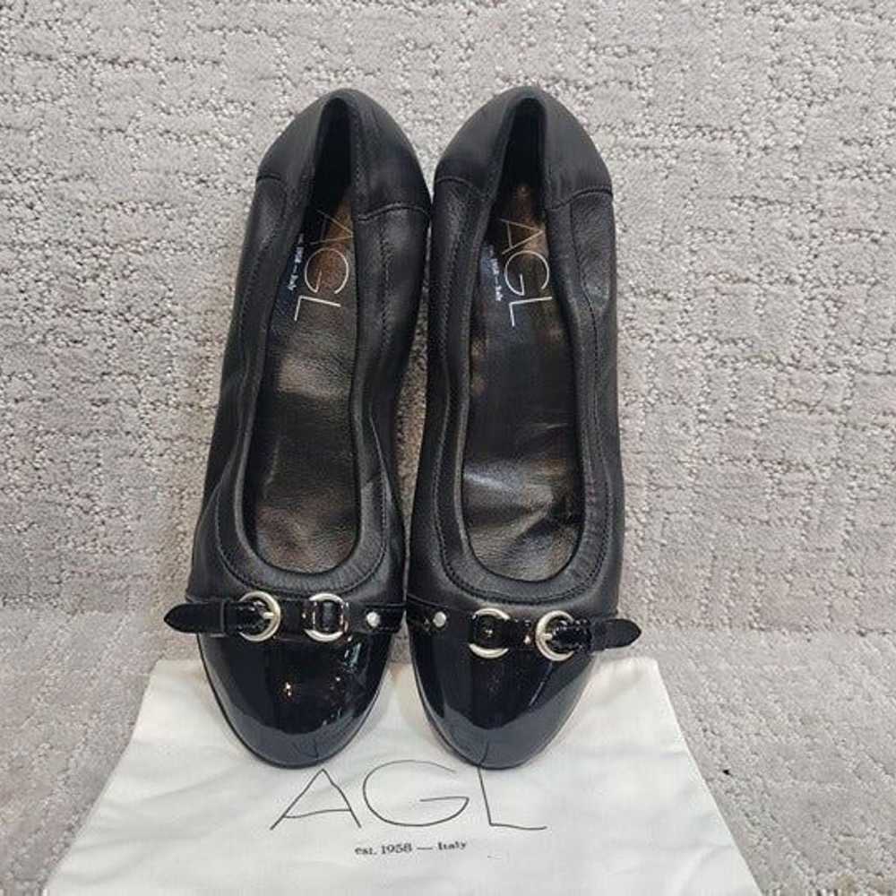 AGL Monika Womens Size 38.5 Black Cap Toe Leather… - image 3