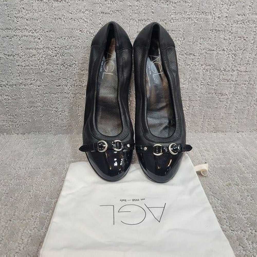 AGL Monika Womens Size 38.5 Black Cap Toe Leather… - image 4