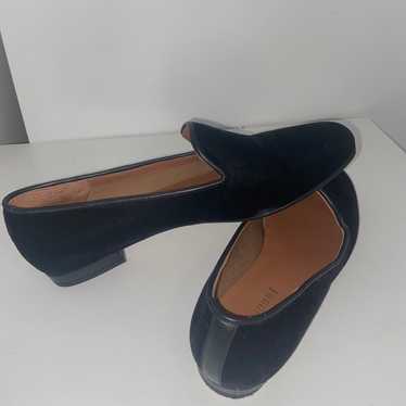 Black velvet Jon Josef flats