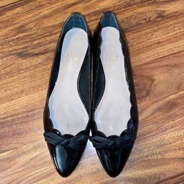 Kate Spade Black Scalloped Flats Womens Size 6.5