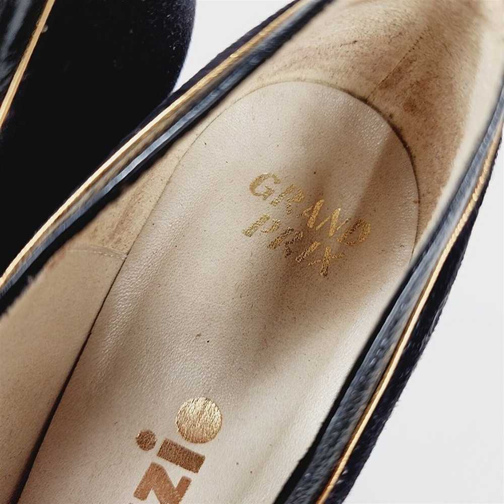 Vintage Palizzio Black Suede Leather Block Heels … - image 6