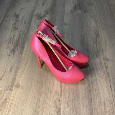 LEMON DROP: PINK HASSIBA PLATFORM HEELS