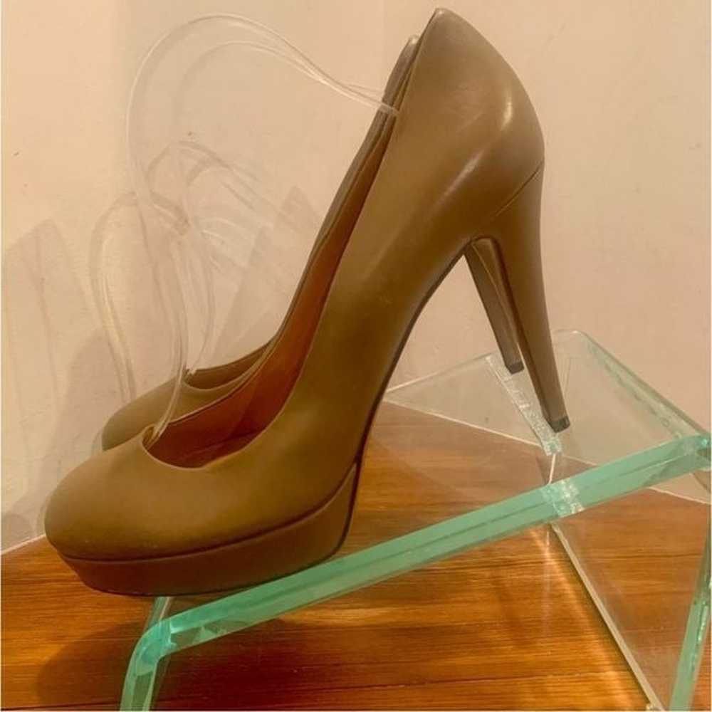 Gucci Womens Brown Leather Platform Pumps Stilett… - image 3
