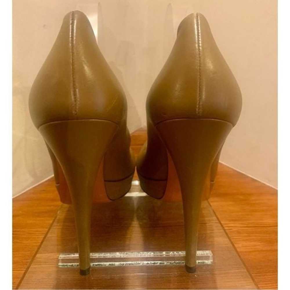 Gucci Womens Brown Leather Platform Pumps Stilett… - image 4